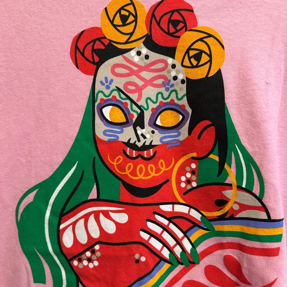Urban Outfitters Pink and Red‎ Short Sleeve Tee - Picture 3 of 6